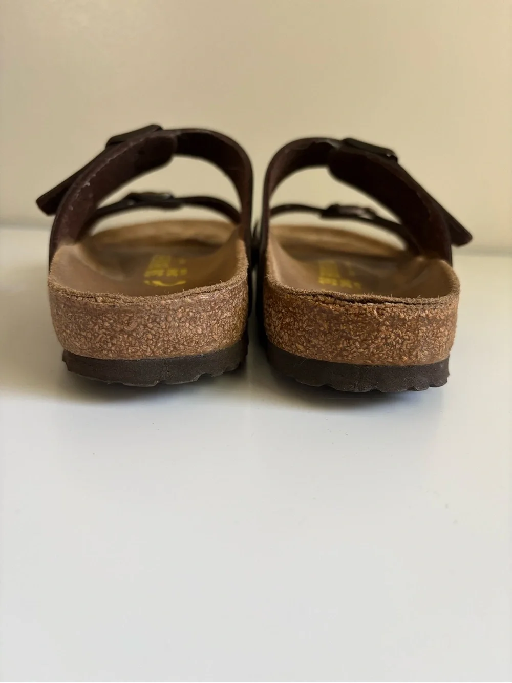 Birkenstock Arizona Patent Dark Brown Leather Sandals Size 38 US 7.5-8
